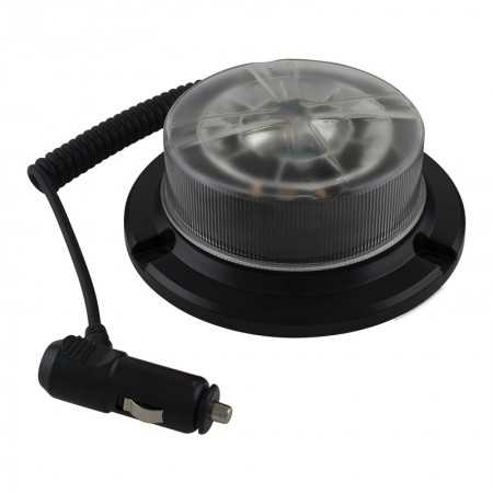 R65 Low Profile LED Beacon - Magnetic Mount (Clear Lens)
